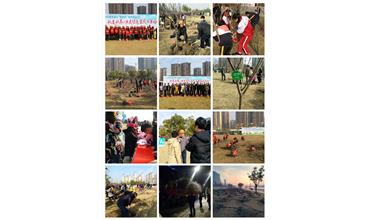 南通分公司與當?shù)刂驹刚吖餐瑢崿F(xiàn)“同栽一棵樹，同抹一片綠”的夢想